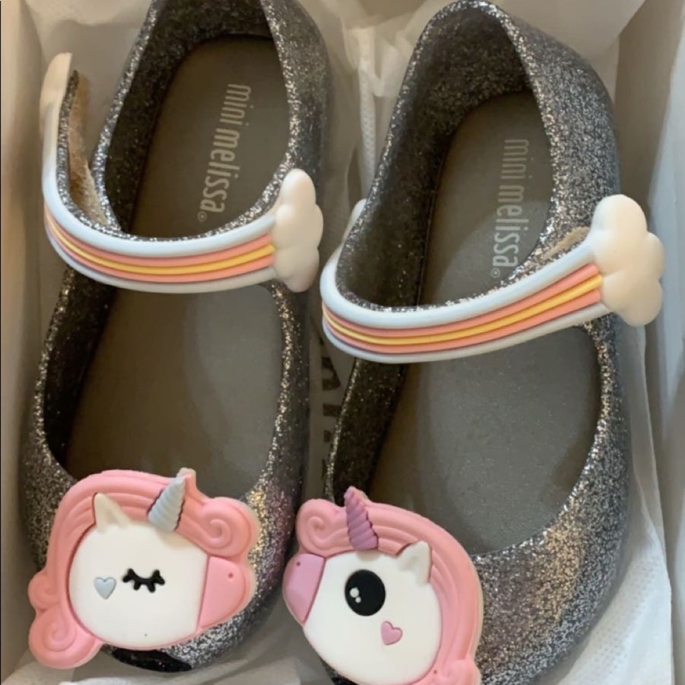 NIB Mini Melissa Unicorn shoes